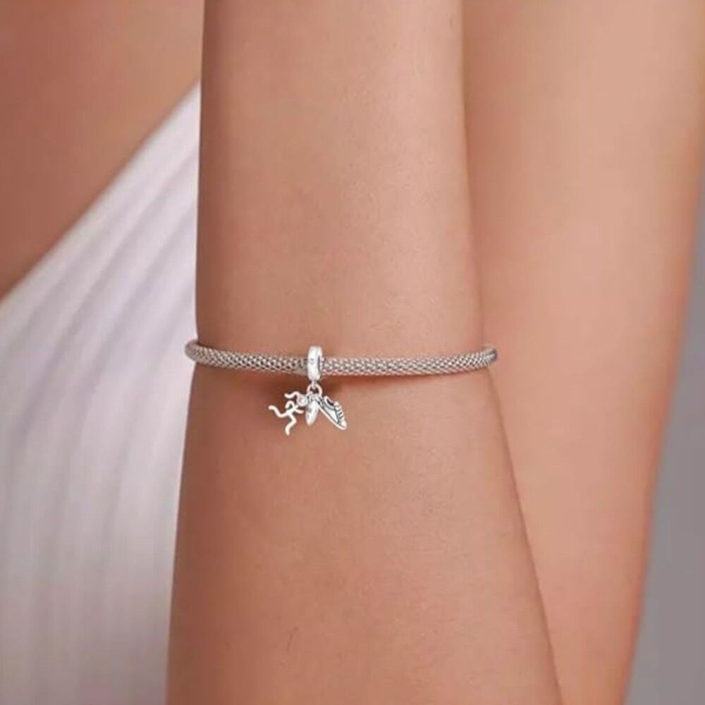 NWOT Running Girl Silver Pandora Fit Charm - Picture 6 of 15